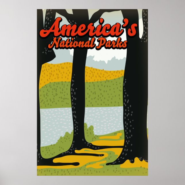 Amerikas nationalparker poster (Framsidan)