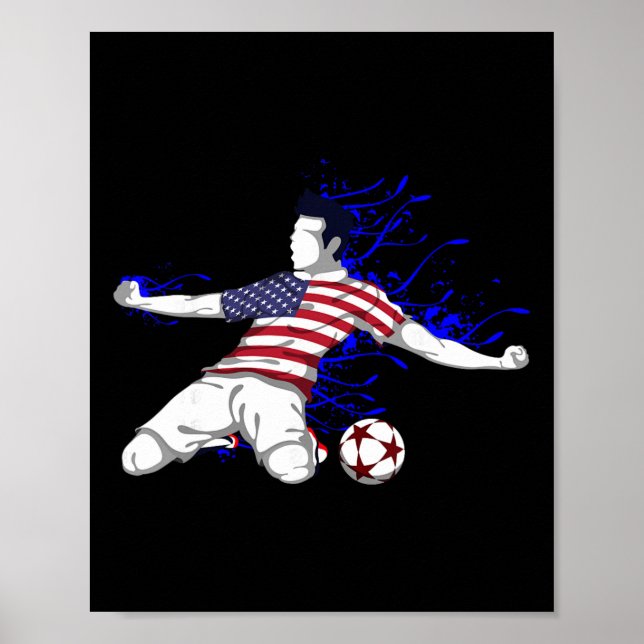 Amerikas nationella fotbollslagströja USA  Poster (Framsidan)