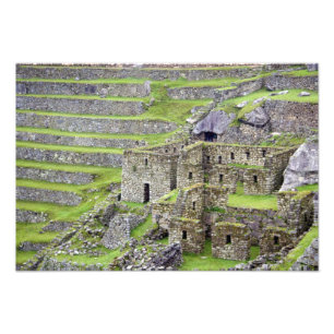 Amerikas, Peru, Machu Picchu. Den antika 2 Fototryck