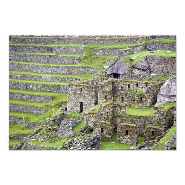 Amerikas, Peru, Machu Picchu. Den antika 2 Fototryck (Framsidan)