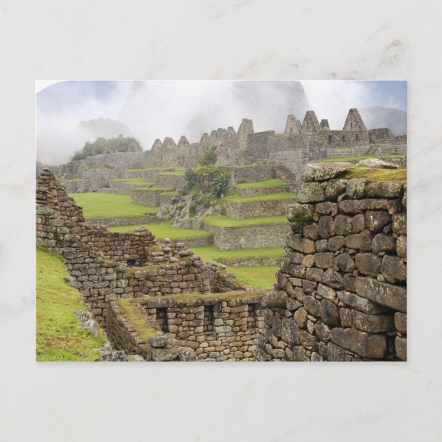 Amerikas, Peru, Machu Picchu. Den antika Vykort (Framsida)