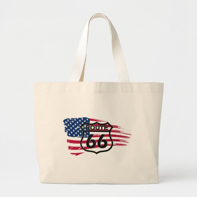 Amerikas Route 66 Jumbo Tygkasse (Framsidan)