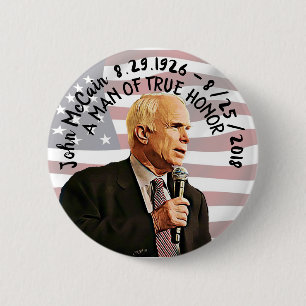 Amerikas sanna hjälte John McCain minnesmärke Knapp