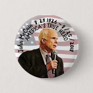 Amerikas sanna hjälte John McCain minnesmärke Knapp