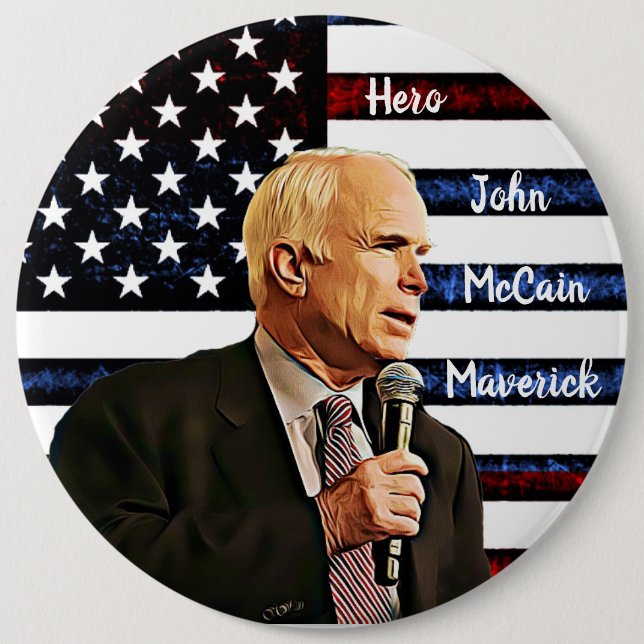 Amerikas sanna hjälte John McCain minnesmärke Knapp (Framsida)