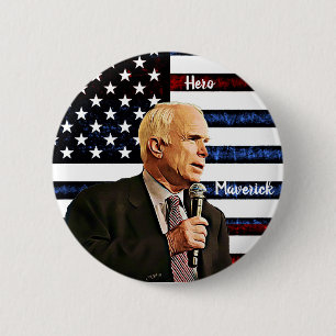 Amerikas sanna hjälte John McCain minnesmärke Knapp