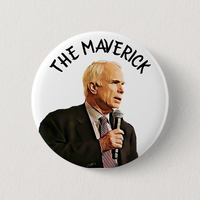 Amerikas sanna hjälte John McCain minnesmärke Knapp (Framsida)