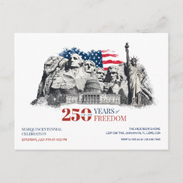 Amerikas Semikvinkcentennial 250 år av frihet Vykort