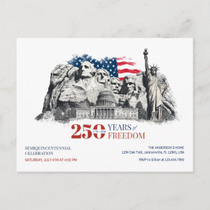 Amerikas Semikvinkcentennial 250 år av frihet Vykort
