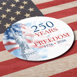 Amerikas Semikvinkcentennial 250 År Frihet Underlägg Papper Rund