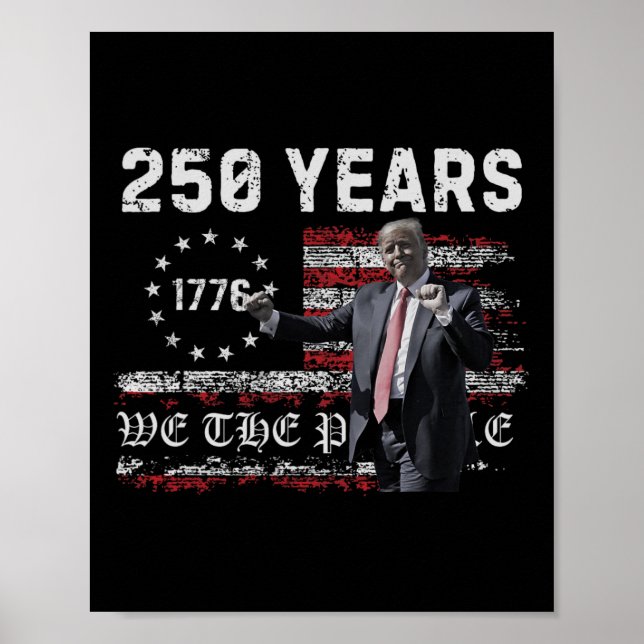 Amerikas semikvinkcentennial 4 juli 2026 250 år F Poster (Framsidan)
