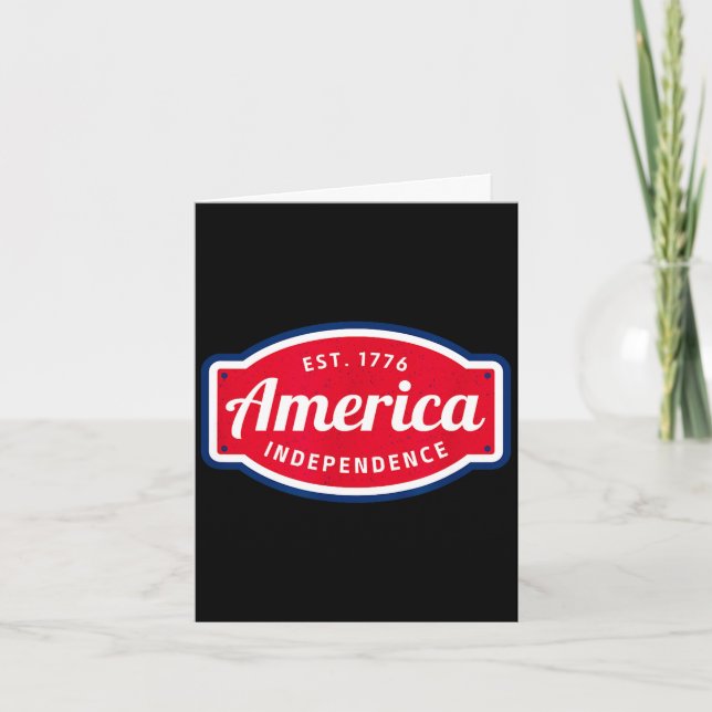 Amerikas självständighet 1776 4 juli kort (Framsida)
