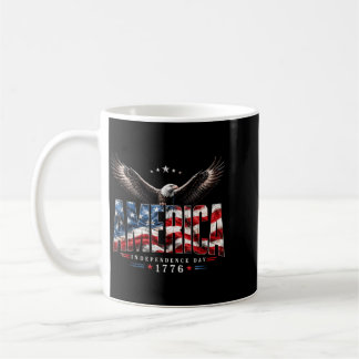 Amerikas självständighetsdag 1776 Vit Huvad Örn Fj Kaffemugg