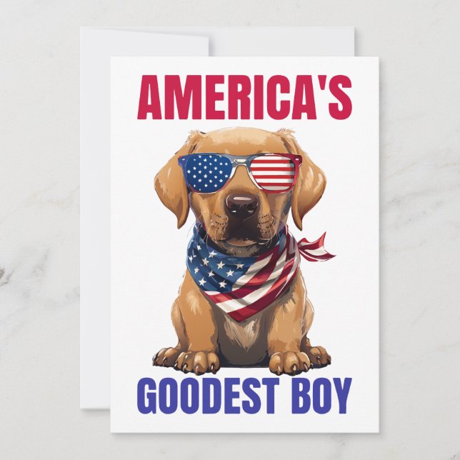 Amerikas snällaste Labrador Inbjudningar (Framsida)