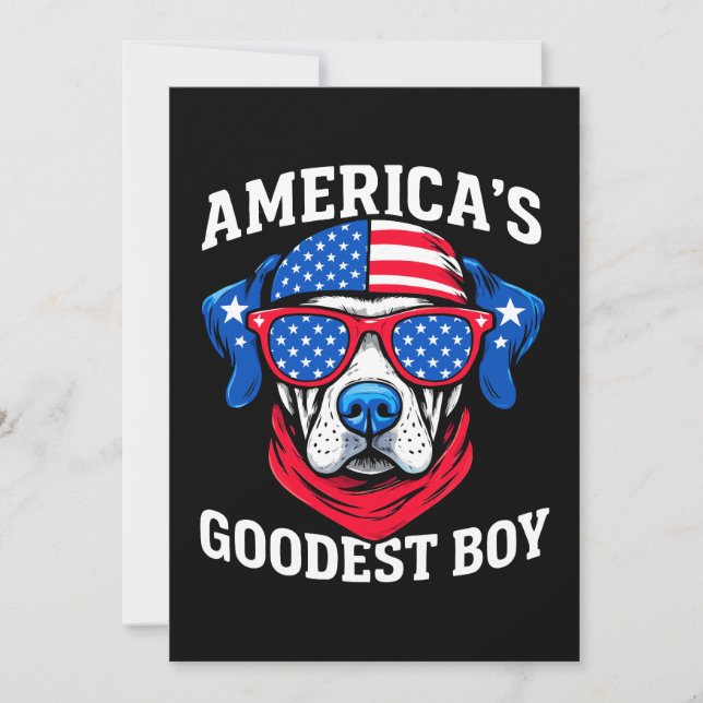 Amerikas snällaste pojke hund inbjudningar (Framsida)