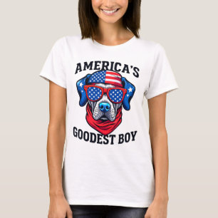 Amerikas snällaste pojkvän hund t shirt