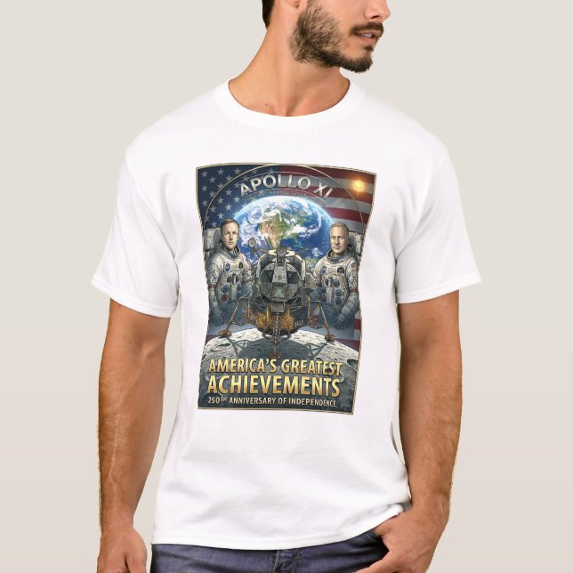 Amerikas Största Bedrifter" Hederlig T-shirt (Framsida)