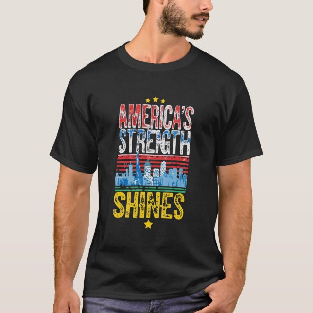 "Amerikas styrka Shines" T-Shirt (Framsida)