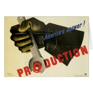 Amerikas svar! Produktion Hälsningskort