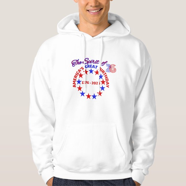 AMERIKAS UNDERBARA BIRTHDAY HOODIE (Framsida)