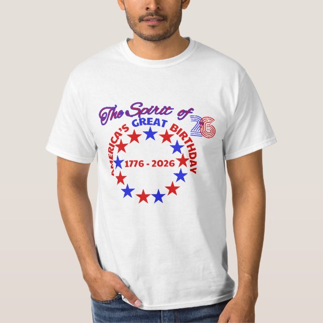 AMERIKAS UNDERBARA BIRTHDAY T SHIRT (Framsida)
