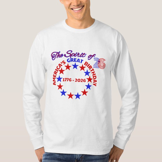 AMERIKAS UNDERBARA BIRTHDAY T SHIRT (Framsida)