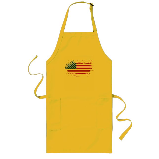 Amerikas usa flagga långt förkläde (Framsidan)