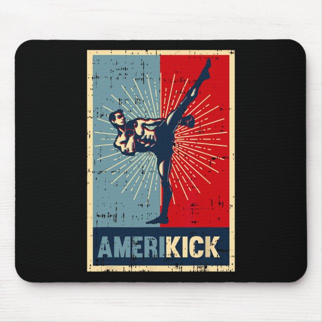 Amerikick America Kickboxning 4:e Juli Fantastisk  Musmatta (Framsidan)