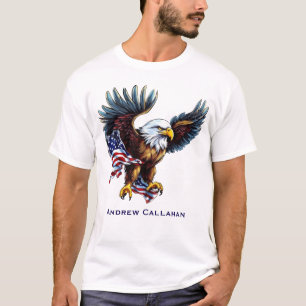 Ameriörnen Patriotisk USA Flagga 4 Juli T Shirt