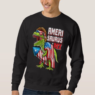 Amerisaurus Dinosaur 4:e juli Kids Boys Manar t R Lång Ärmad Tröja