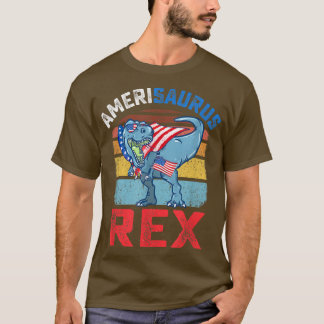 Amerisaurus Re Funny 4:e juli TRe Dinosaur USA T Shirt