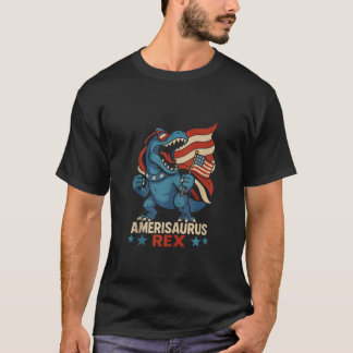 Amerisaurus Rex Funny Patriotic Dinosaur 4th of Ju T Shirt