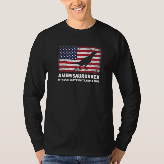 Amerisaurus Rex my Heart Usa T Shirt (Framsida)