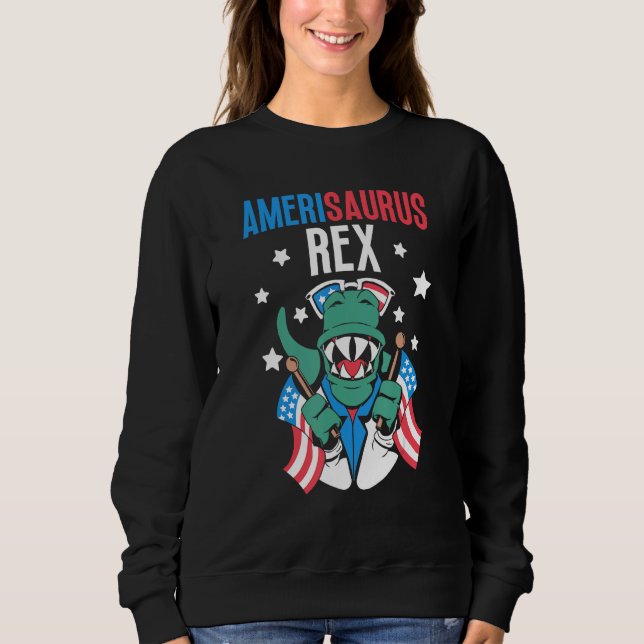 Amerisaurus Rex Usa 4Th Of July America Independen T Shirt (Framsida)
