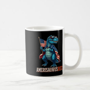 Amerisaurus t rex dosinosaur 4:e juli American Fl Kaffemugg
