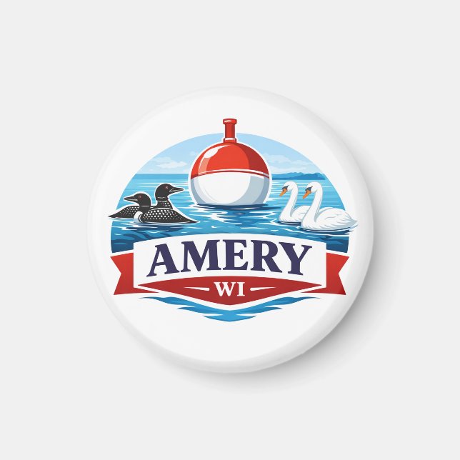 Amery Wisconsin Lake Life Souvenir - Magnet (Framsidan)