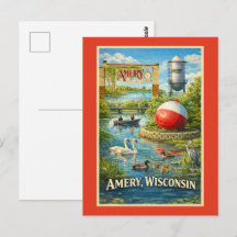 Amery, Wisconsin Staden vid sjöarna Souvenirtumble