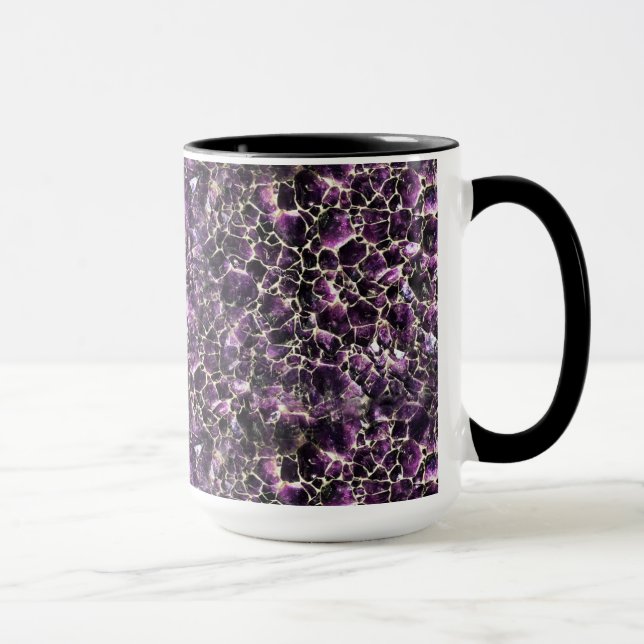 Amethyst ädelstens kristalltryck mugg (Höger)