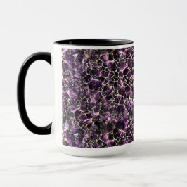 Amethyst ädelstens kristalltryck mugg