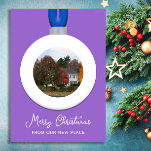Amethyst Adress Ändra julfoto Ornament Julkort