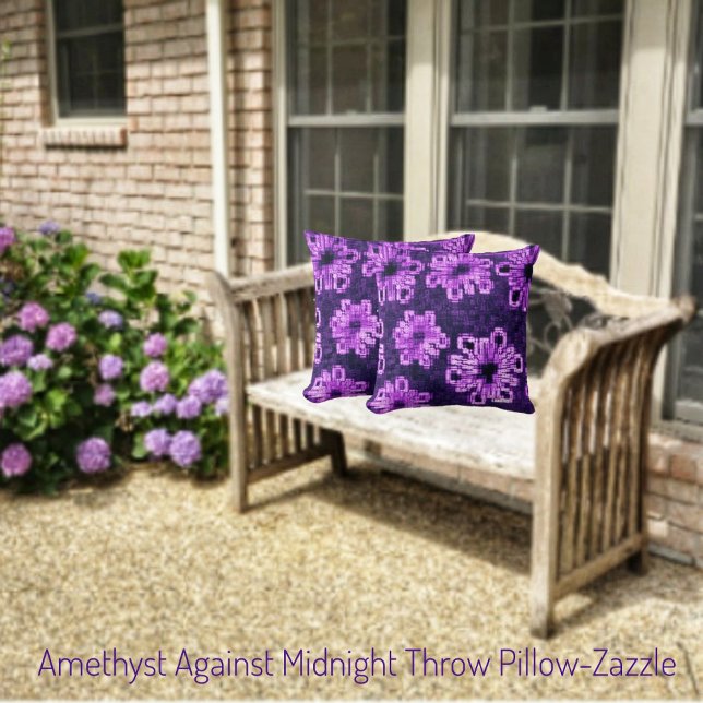 Amethyst Against Midnight Kudde (Skapare uppladdad)