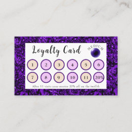 Amethyst & Amethyst Crystal Boll Loyalty Card Rabattkort