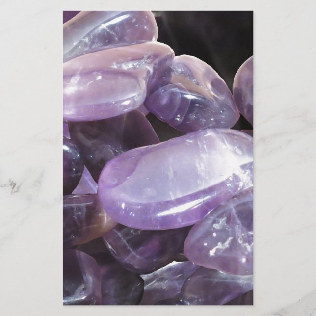 AMETHYST andlig lila gemstone (Framsida)