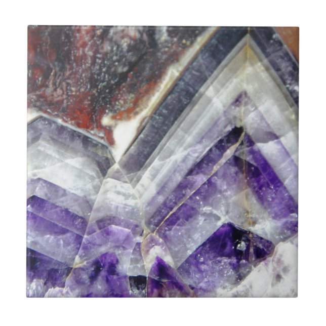 Amethyst bergkvartar kakelplatta (Framsidan)
