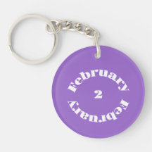 Amethyst Birthstone - februari Acrylic Keychain