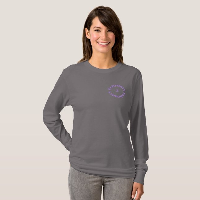 Amethyst Birthstone - Februari T-Shirt (Hel framsida)