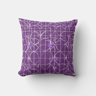 Amethyst Blommigt Tile Pillow - Minimalist Eleganc Kudde