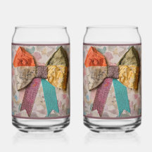 Amethyst Bow Soda Glass