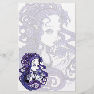 "Amethyst" brevpapper för kristallkulaängelkonst