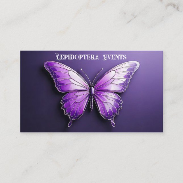 Amethyst Butterfly Business Visitkort (Framsida)